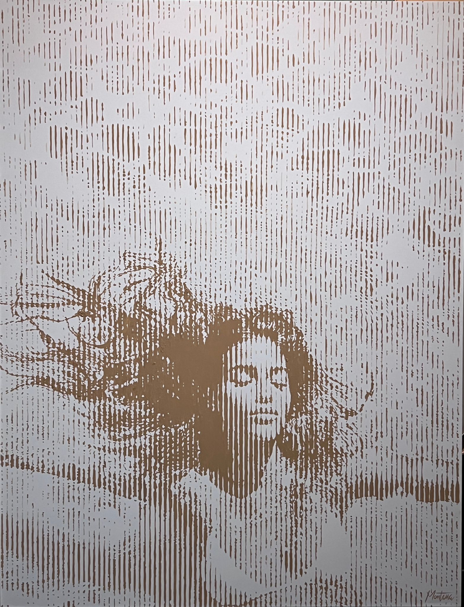 Montana Engels Ripple – Een hypnotisch lijnenspel waarin rust, beweging en emotie samenkomen. Een krachtig modern kunstwerk met tijdloze uitstraling.